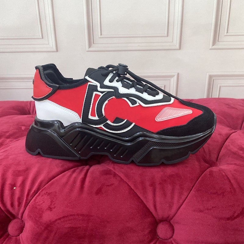 Europe Station 2023 New Cowhide Breathable Thick-Soled Mesh Shoes All-Match Increased Casual Sneaker For Men And Women - Image 4