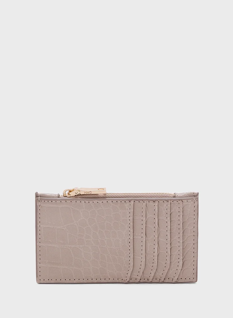 MANGO Crocodileeffect Cardholder