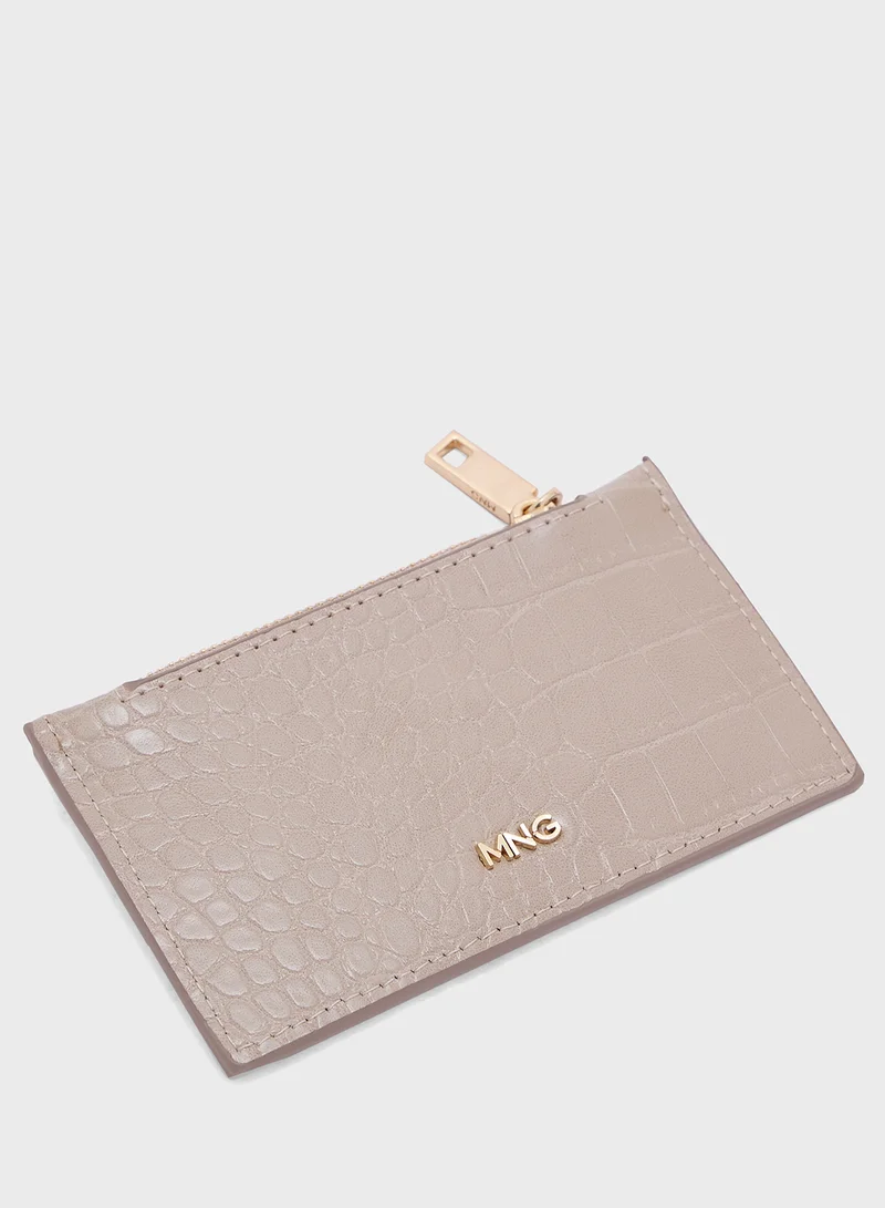 MANGO Crocodileeffect Cardholder