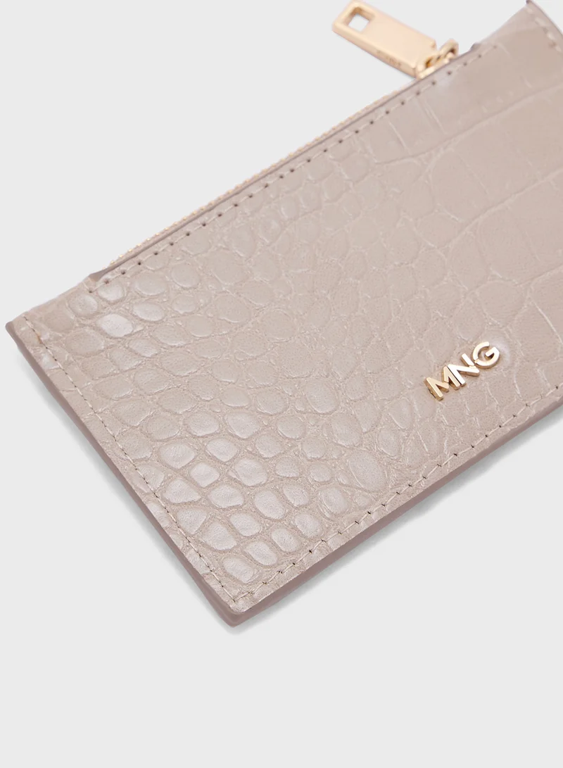 MANGO Crocodileeffect Cardholder