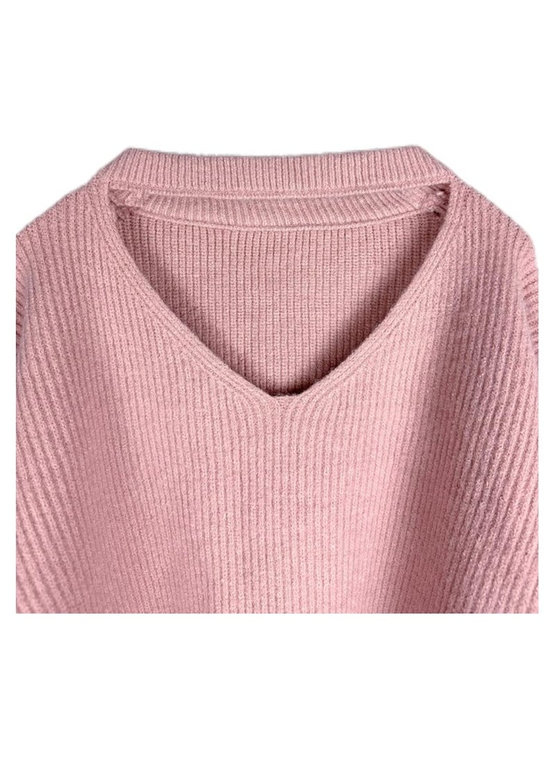 بونكا بلوفر وردى مضلع برقبة واسعة على شكل V للنساء والفتيات من بونكا - Image 3