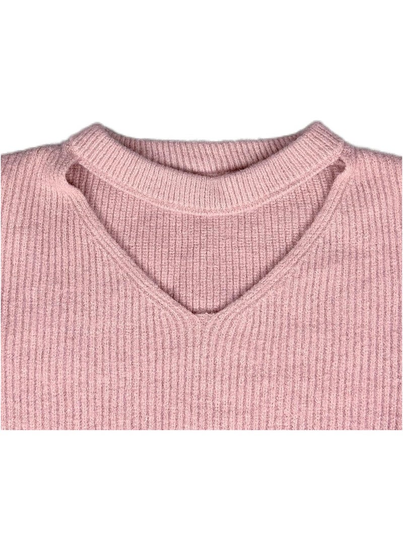 بونكا بلوفر وردى مضلع برقبة واسعة على شكل V للنساء والفتيات من بونكا - Image 4