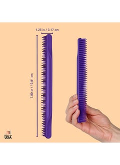 Allegro Combs 3-Row Detangling Comb, Wide Tooth Curl Defining Brush, Perfect for Women Curly Hair Stylists, Curl Defining Comb, Made In The USA, 1 Piece, Purple  - Image 2