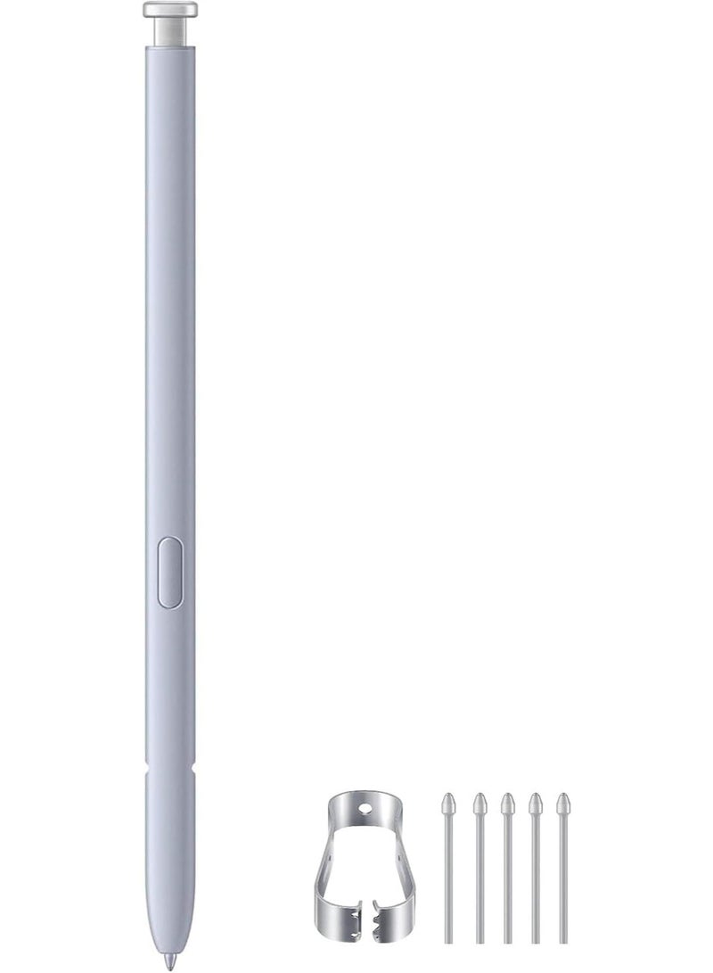 AirYoung قلم S Pen لهاتف S25 Ultra، متوافق مع جميع إصدارات Galaxy S25 Ultra 5G، قلم S25 Ultra Stylus، مستشعر ضغط 4096، رأس رفيع 0.7 مم مع 5 رؤوس (فضي أزرق) - Image 1