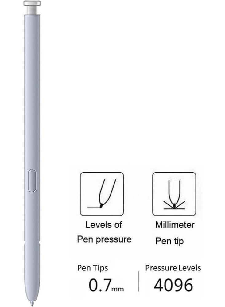 AirYoung قلم S Pen لهاتف S25 Ultra، متوافق مع جميع إصدارات Galaxy S25 Ultra 5G، قلم S25 Ultra Stylus، مستشعر ضغط 4096، رأس رفيع 0.7 مم مع 5 رؤوس (فضي أزرق) - Image 2
