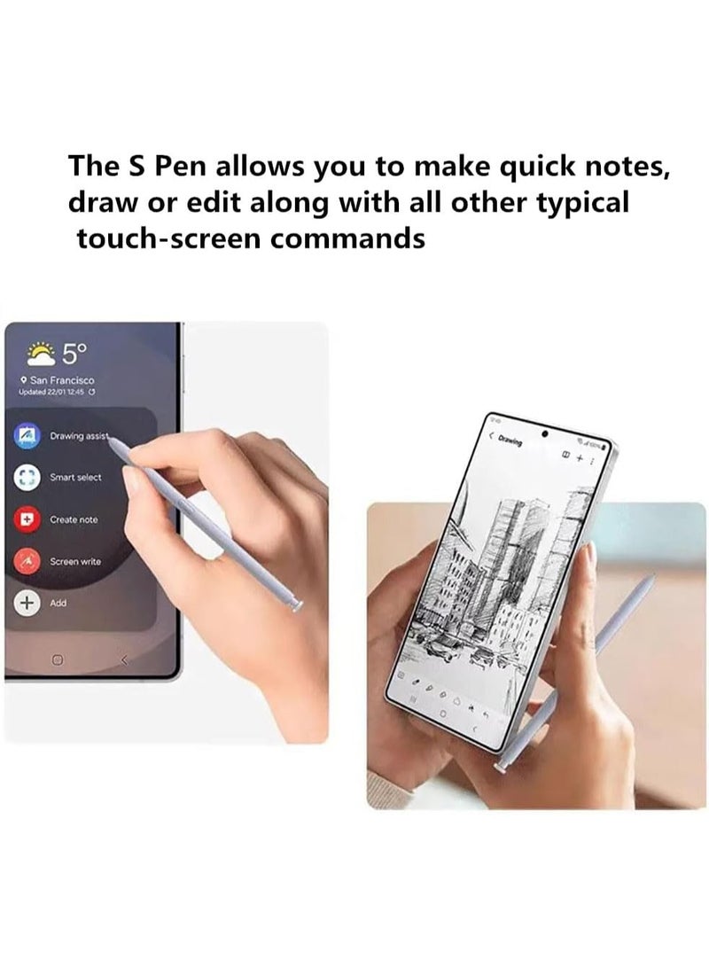 AirYoung قلم S Pen لهاتف S25 Ultra، متوافق مع جميع إصدارات Galaxy S25 Ultra 5G، قلم S25 Ultra Stylus، مستشعر ضغط 4096، رأس رفيع 0.7 مم مع 5 رؤوس (فضي أزرق) - Image 3