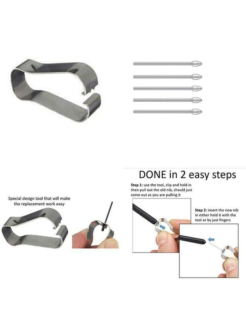 AirYoung قلم S Pen لهاتف S25 Ultra، متوافق مع جميع إصدارات Galaxy S25 Ultra 5G، قلم S25 Ultra Stylus، مستشعر ضغط 4096، رأس رفيع 0.7 مم مع 5 رؤوس (فضي أزرق) - Image 5