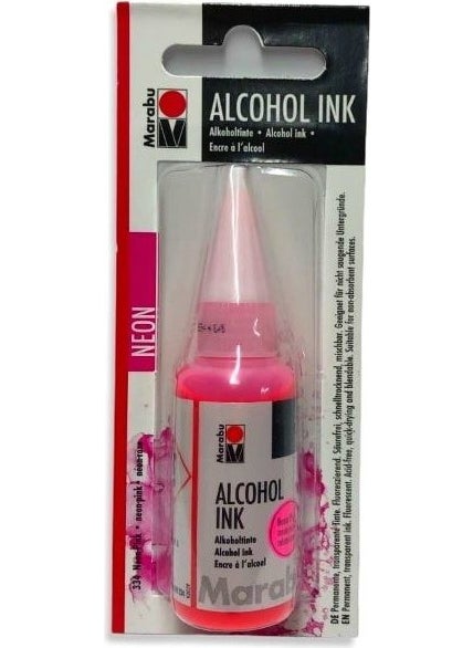 Marabu - Alcohol Ink Alcohol Based Ink 20 Ml. Neon Pink - Image 1