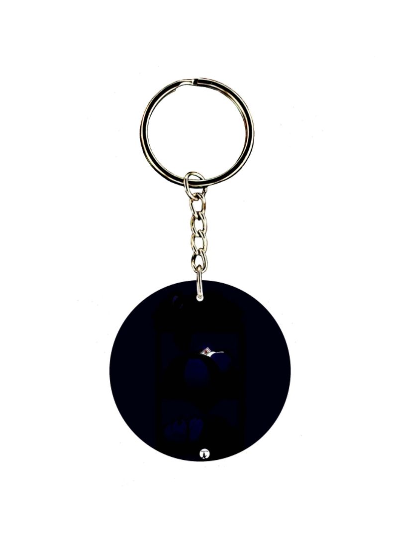 Cartoon Bear Printed Dual Sided Keychain