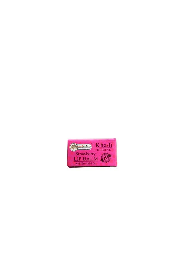KHADI RISHIKESH Herbal Strawberry Lip Balm - 8GM Pack - Image 1