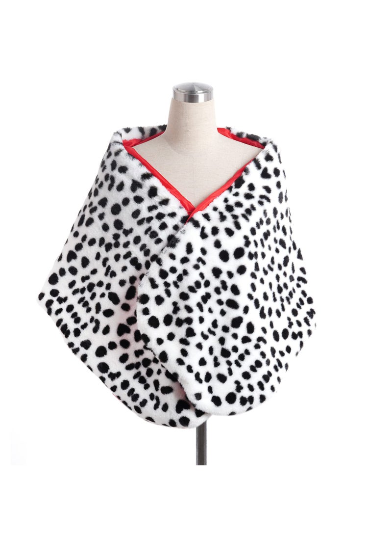 Generic Cruella Dalmatian Cape Scarf Witch Cloak Wig Tobacco Rod  - Image 5