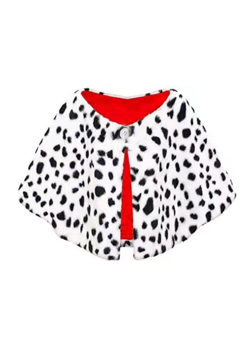 Generic Cruella Dalmatian Cape Scarf Witch Cloak Wig Tobacco Rod  - Image 4