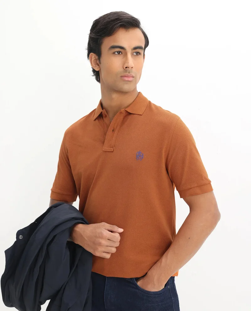 Rare Rabbit Men's Smart Polo With Embroidered Logo