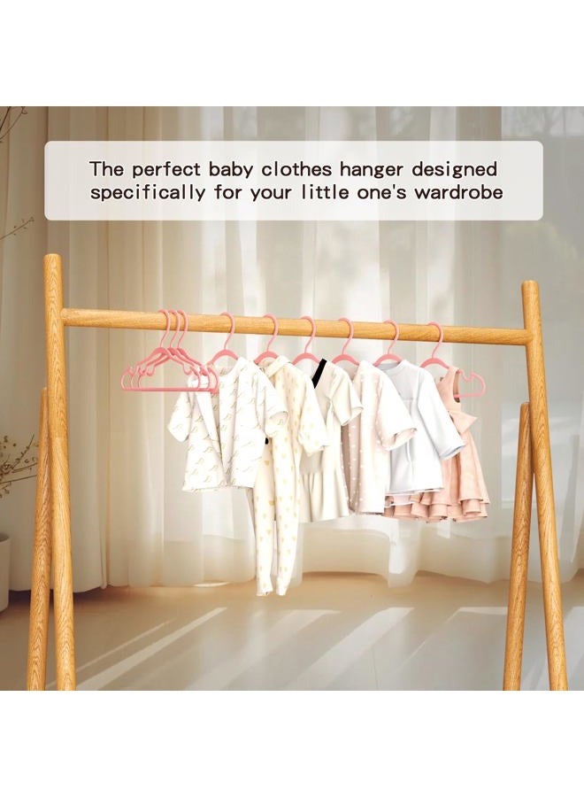 VIIBASE 60 Pack Baby Hangers - 12.83 Inch Ultra-Thin Non-Slip Plastic Hangers for Closet & Nursery, Ideal for Newborn, Infant, Toddler & Kids Clothing (Pants, Coats, Skirts, Dresses) - Pink - Image 4