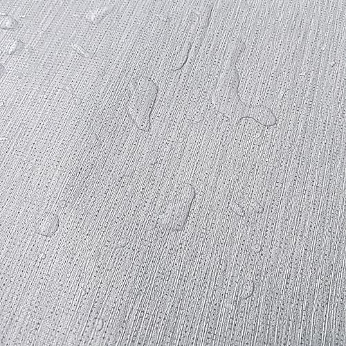 HELLKIT Grasscloth Peel and Stick Wallpaper Textured Gray Fabric Wallpaper Faux Linen Wallpapers 15.7"x78.8" Textured Contact Paper for Cabinets Self Adhesive Removable Wall Paper for Bedroom - Image 4