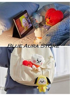 Blue Aura Blue Aura BTS Plush Toy RJ Sitting Stuffed Plush Toy with Key Hook (RJ) Height -11 CM  - Image 5