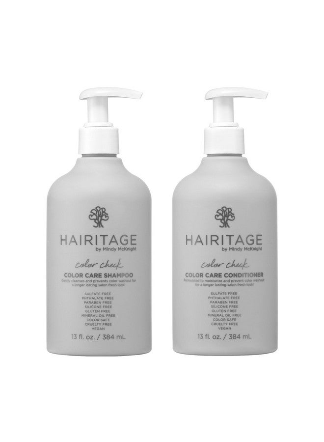 هيريتيج مجموعة شامبو وبلسم مرطب للشعر المصبوغ من هيريتاج كولور تشيك، حماية من الأشعة فوق البنفسجية، تمنع بهتان اللون، 13 أونصة لكل مجموعة (26 أونصة إجمالاً) - Image 1