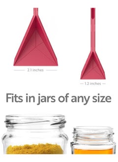 Chabeia 3-in-1 Flat Measuring Spoon – Magnetic Polygon Folding Measuring Tool with 6 Sizes, Made of Food-Grade Silicone, Compact and Space-Saving Kitchen Gadget (2 Spoons, Black)  - Image 2