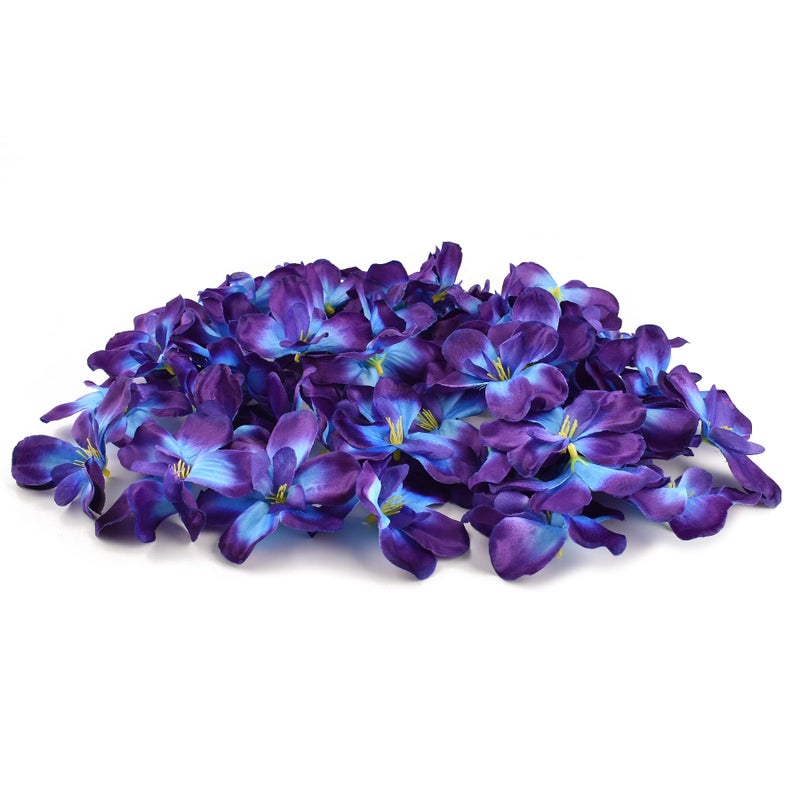 HOKPA 60Pcs Artificial Orchids Flower Heads Fake Orchid Blooms Head for Wedding Cake Centerpieces Decor Bouquet Making DIY Crafts Bridal Shower Photography Props