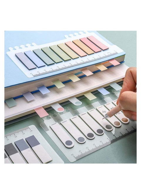 Sticky Index Tabs, 1200 pages Page Markers Tabs Flags Colored for Bookmarks Reading Notes Books Files Highlighting Writable Fluorescence with Ruler Marking Classify File