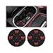 KHGUZ Bling Car Coasters 2PCS Rhinestone Bow AntiSlip Vehicle Cup Holder Pad Diamond SpillProof Automotive Insert Water Bottle Protective Mat Accessories Universal Fit Red - Image 2