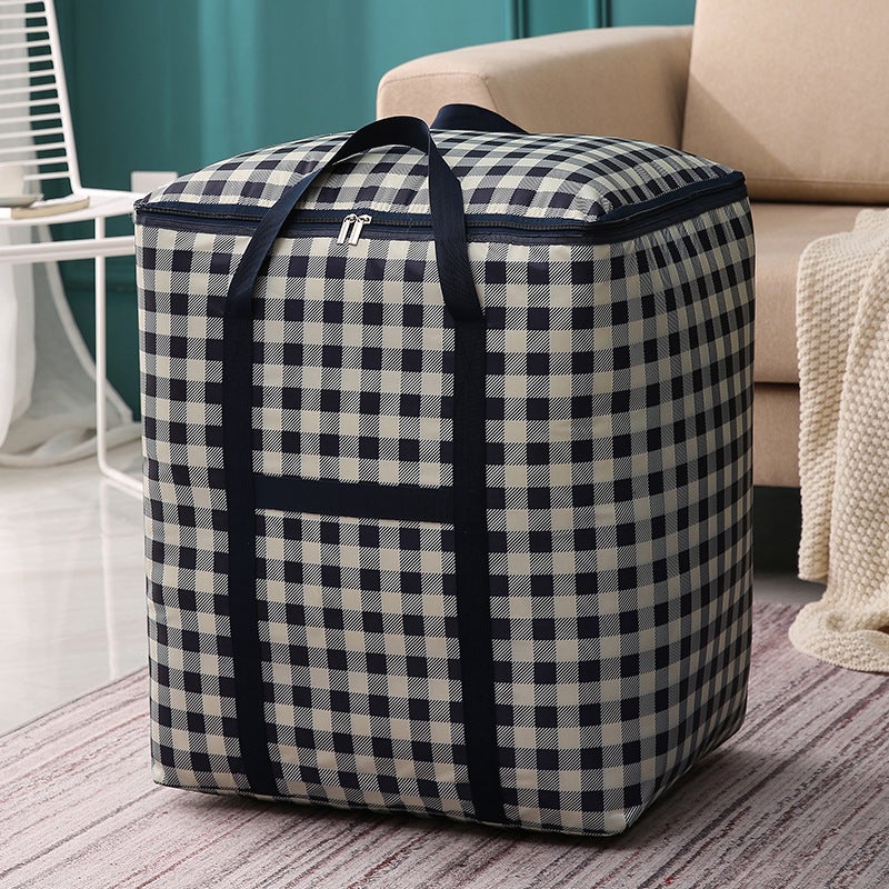 Extra Large Thick Oxford Quilt Storage Bag Navy blue 