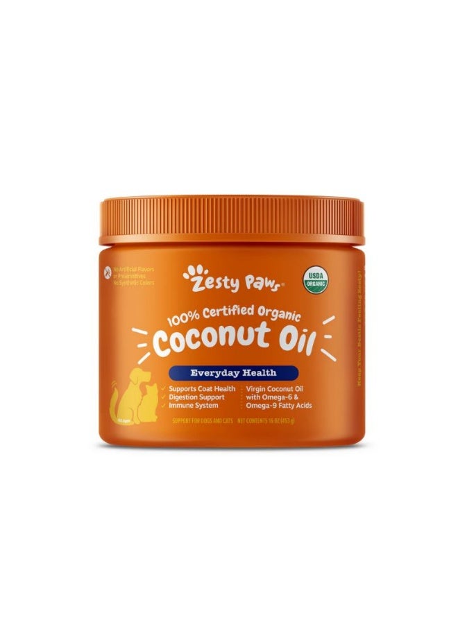 Zesty Paws Dog & Cat Wild Organic Coconut Oil - 16oz/453g