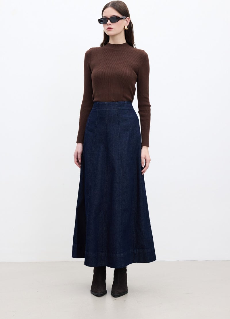 Manuka Denim Flounce Skirt Deep Blue  - Image 4