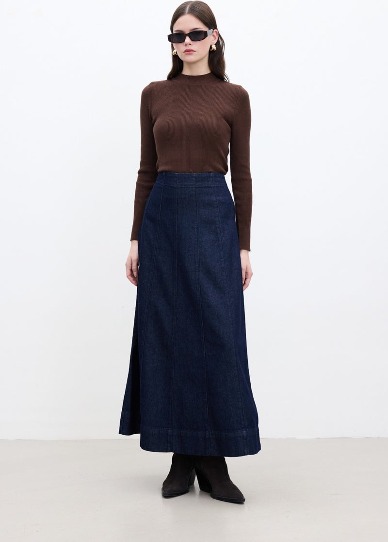 Manuka Denim Flounce Skirt Deep Blue  - Image 5