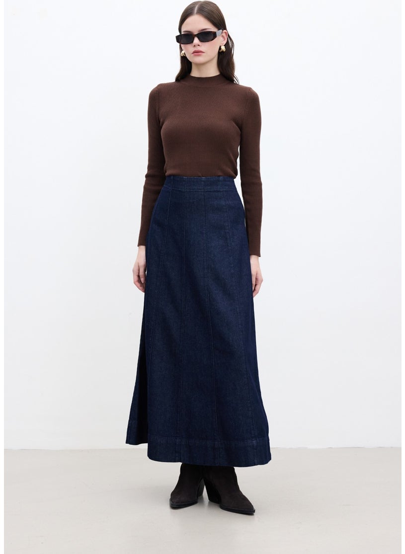 Manuka Denim Flounce Skirt Deep Blue  - Image 4