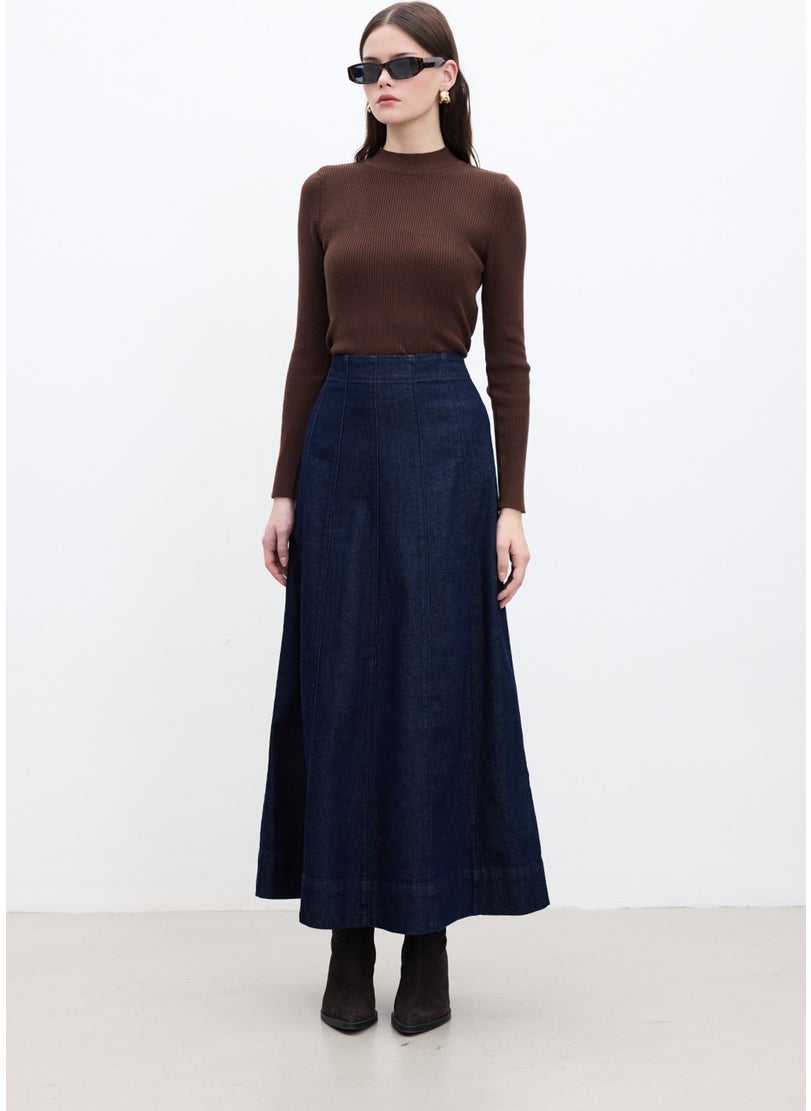 Manuka Denim Flounce Skirt Deep Blue  - Image 3