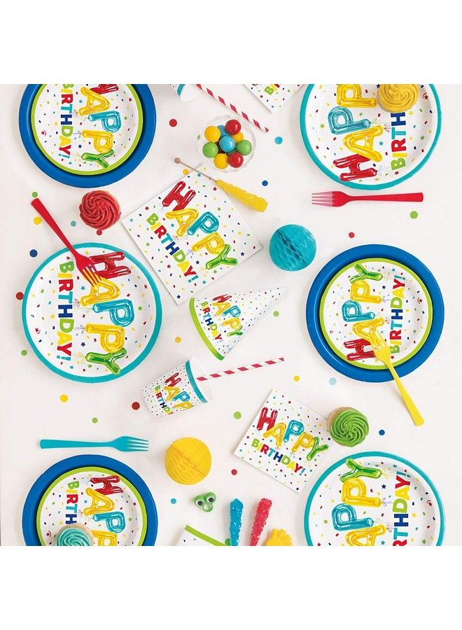 Unique Disposable Paper Cups 9 Oz ; Happy Balloon Birthday ; 8 Pcs - Image 3