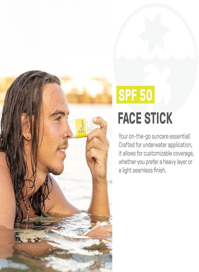 Raw Elements Face Stick SPF 50 All-Natural Mineral Sunscreen - Reef Safe, Water Resistant, Broad Spectrum UVA/UVB Protection, Safe For All Ages, Travel Size 1 oz 2PK - Image 2