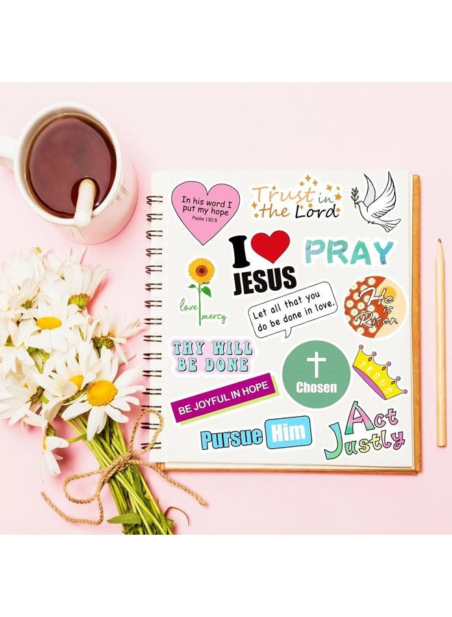 KASANYER Inspirational Christian Water Bottle Stickers Laptop Vinyl Waterproof Bible Verses Stickers Jesus Faith Journal Stickers Religious Christian Gifts - Image 5