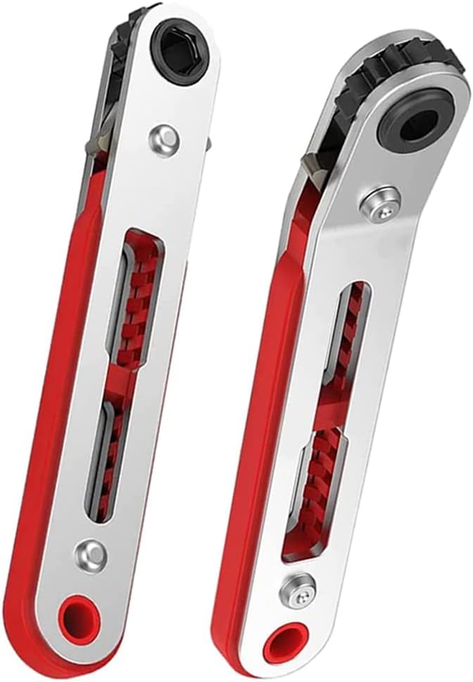 Eyech Mini Ratchet Wrench Screwdriver14 Inch Hex Screwdriver Bit Drive Ratchet Wrench Elbow Head  Flat Head Reversible Drive Handle - Image 1