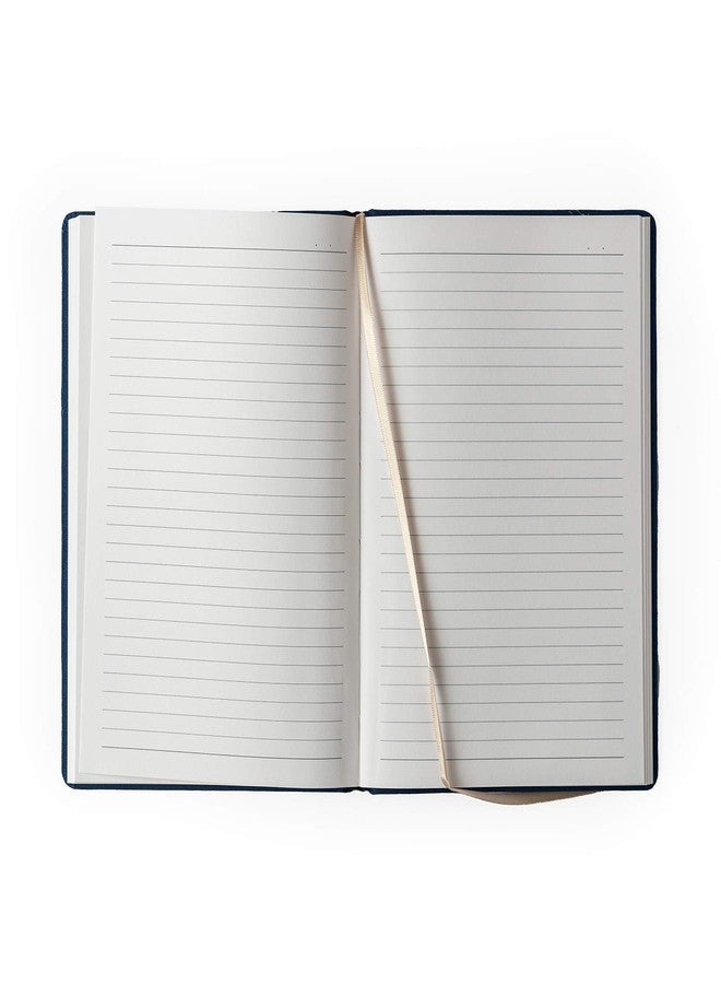 Kitabby – Linen Series – A5 Size Hard Bound Notebook with Pen, Elastic Band and Back Pocket – 192 Pages – 80gsm Natural Shade Paper – Linen Fabric Cover Material – Navy Blue - Image 5