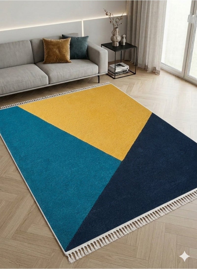 Luxury 3D Printed Modern Geometric Carpet Alternative - Washable Non-Slip Dots Backing - Size 160x230 cm - Modern Prism Model - Image 2