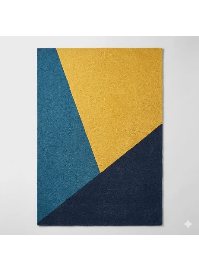 Luxury 3D Printed Modern Geometric Carpet Alternative - Washable Non-Slip Dots Backing - Size 160x230 cm - Modern Prism Model - Image 3