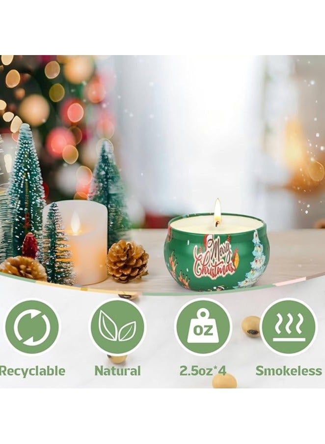 KEARLGMBH هدايا الشموع المعطرة للنساء، هدية عيد الميلاد، مجموعة هدايا شموع معطرة مكونة من 4 قطع، شموع معطرة بشمع الصويا، مجموعة هدايا شموع عطرية لعيد الميلاد، مجموعة شموع معطرة لعيد الميلاد - Image 2