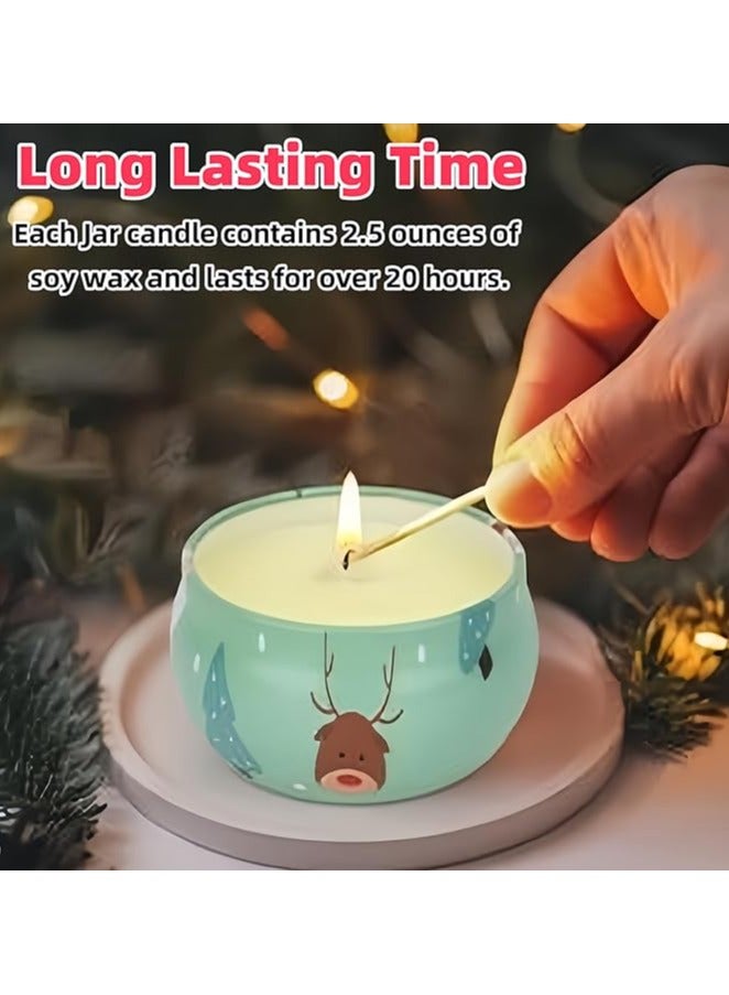 KEARLGMBH هدايا الشموع المعطرة للنساء، هدية عيد الميلاد، مجموعة هدايا شموع معطرة مكونة من 4 قطع، شموع معطرة بشمع الصويا، مجموعة هدايا شموع عطرية لعيد الميلاد، مجموعة شموع معطرة لعيد الميلاد - Image 3