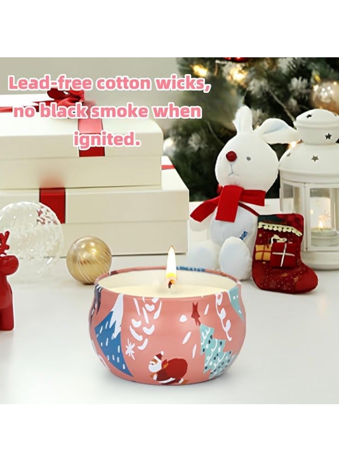 KEARLGMBH هدايا الشموع المعطرة للنساء، هدية عيد الميلاد، مجموعة هدايا شموع معطرة مكونة من 4 قطع، شموع معطرة بشمع الصويا، مجموعة هدايا شموع عطرية لعيد الميلاد، مجموعة شموع معطرة لعيد الميلاد - Image 4