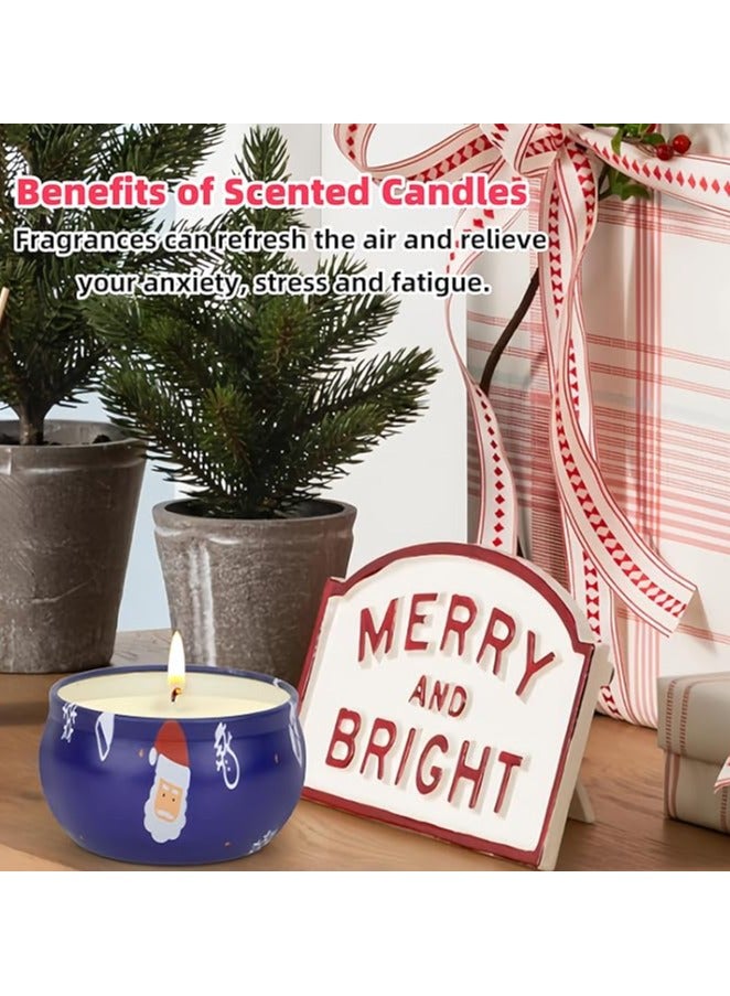 KEARLGMBH هدايا الشموع المعطرة للنساء، هدية عيد الميلاد، مجموعة هدايا شموع معطرة مكونة من 4 قطع، شموع معطرة بشمع الصويا، مجموعة هدايا شموع عطرية لعيد الميلاد، مجموعة شموع معطرة لعيد الميلاد - Image 5
