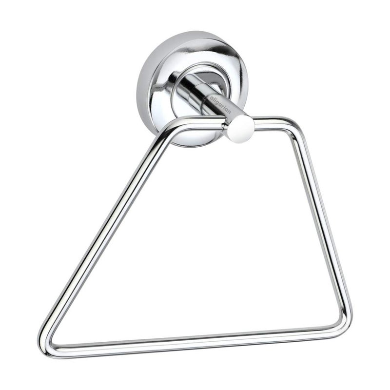 aligarian Steel Wall Mounted Triangle Solid Towel Ring-Round Base - Image 1