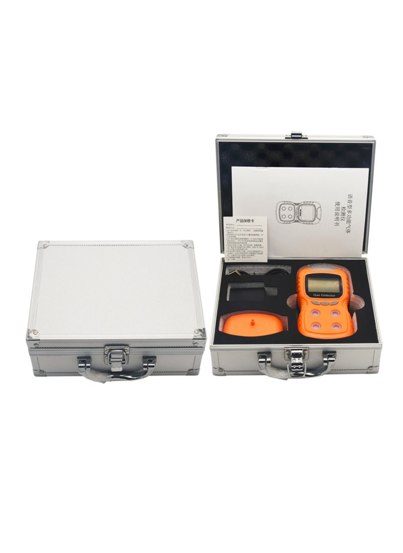 Aoresac 4-Gas Monitor Meter Tester Analyzer Portable Gas Detector CO Monitor Digital Toxic Gas Detector Rechargeable LCD Display Sound Light Vibration Alarm Air Quality Tester  - Image 5
