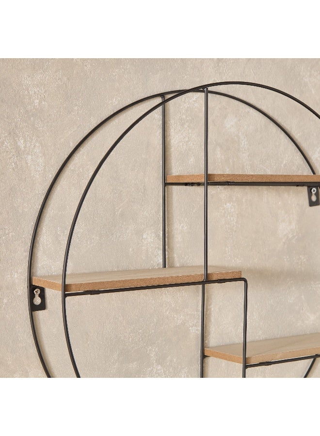 Sera Foldable Metal Wall Shelf with MDF Boards 50 x 50 x 10 cm