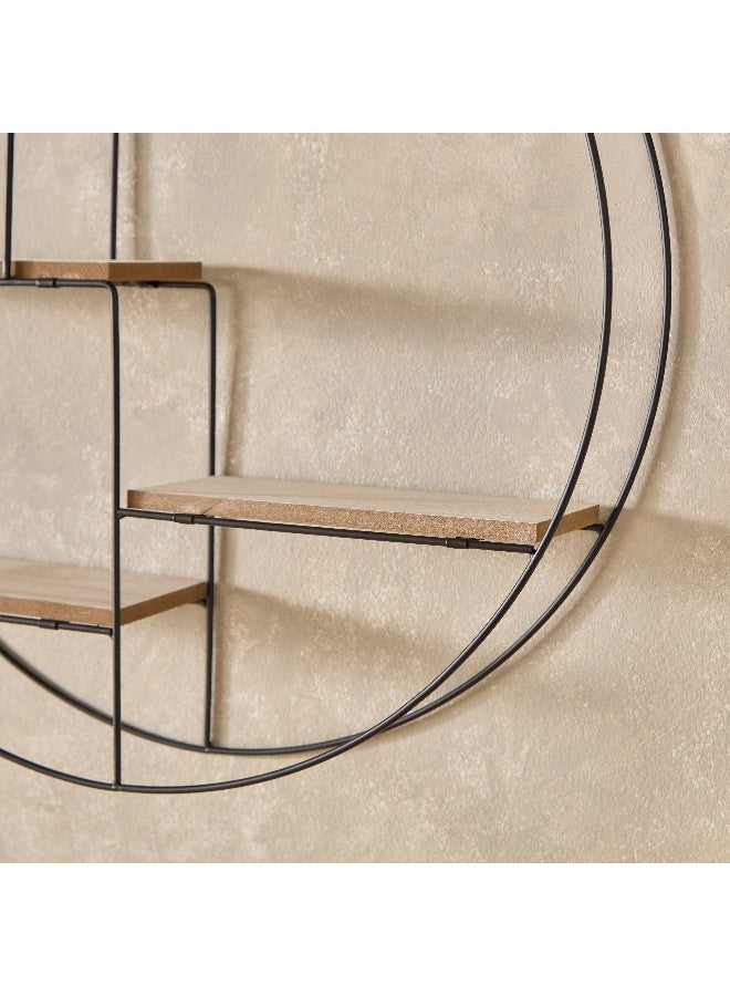 Sera Foldable Metal Wall Shelf with MDF Boards 50 x 50 x 10 cm