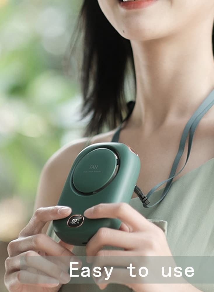 KASTWAVE Handheld Fan Mini Fans Desk Fan Small Eyelash Fan Personal Fan Multifunction with Strong Airflow LED Smart Display and 3 Speed - Image 5