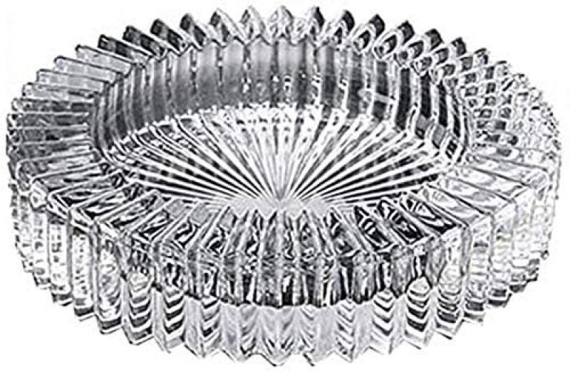 Round Glass Ashtray: 6-Inch Transparent Thick Lead-Free Glass, Tribal Design - Easy Clean Multipurpose Glass Bowl for Coffee Table, Home Office Decor, Snack Serving, Housewarming Gift - Image 2