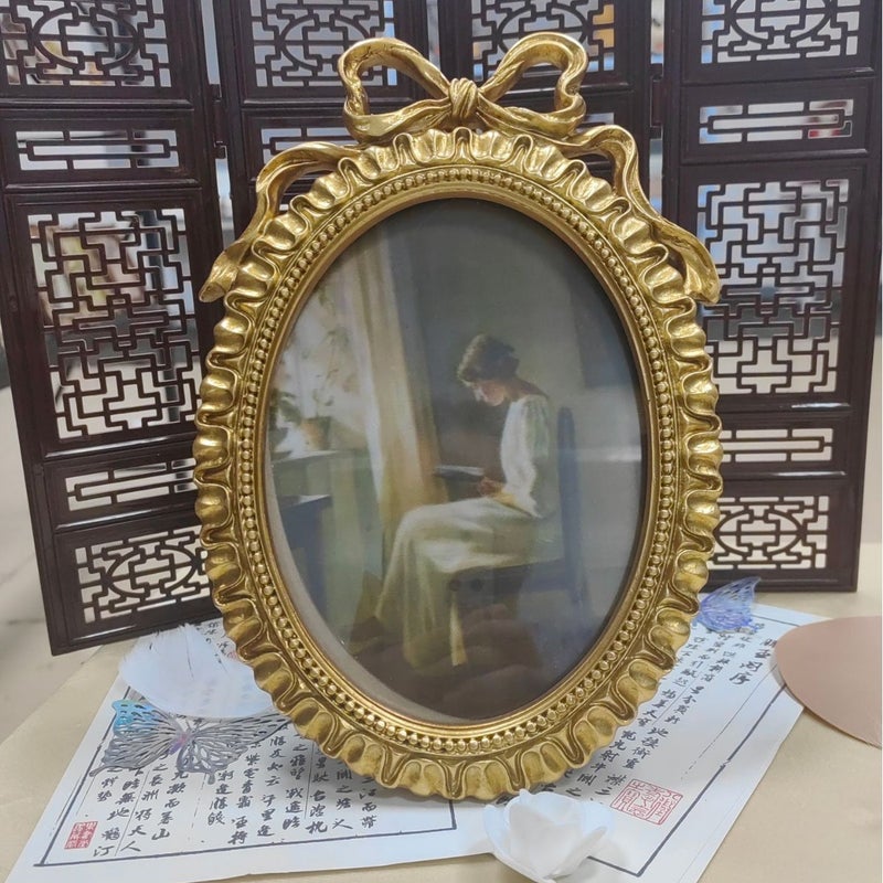 إطار صورة عتيق أوروبي عالي الجودة شائع A4 زخرفة ذهبية 6. أحجام متعددة - Image 2