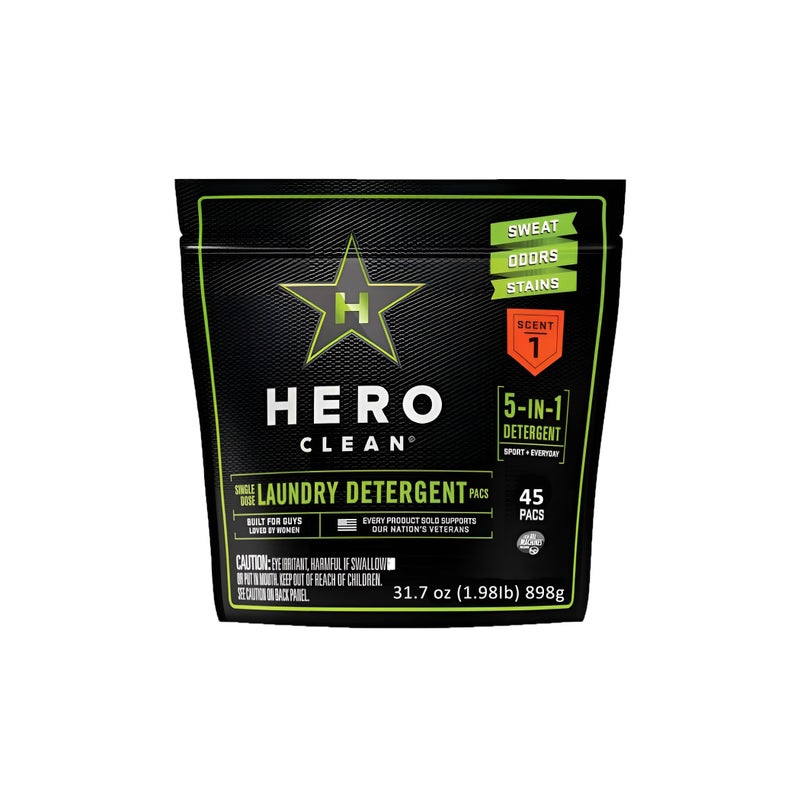 Hero Clean Laundry Detergent PACS, Scent 1, 45-Count - Image 5